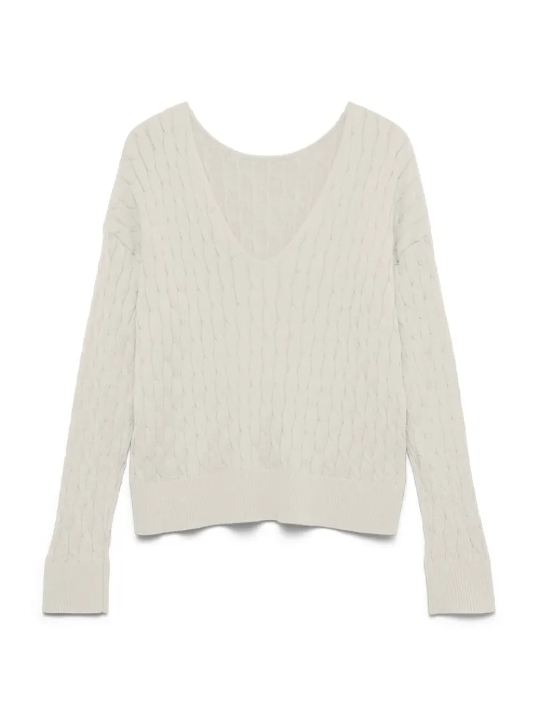 VMFANTASTIC LS V-BACK CABLE PULLOVER birch