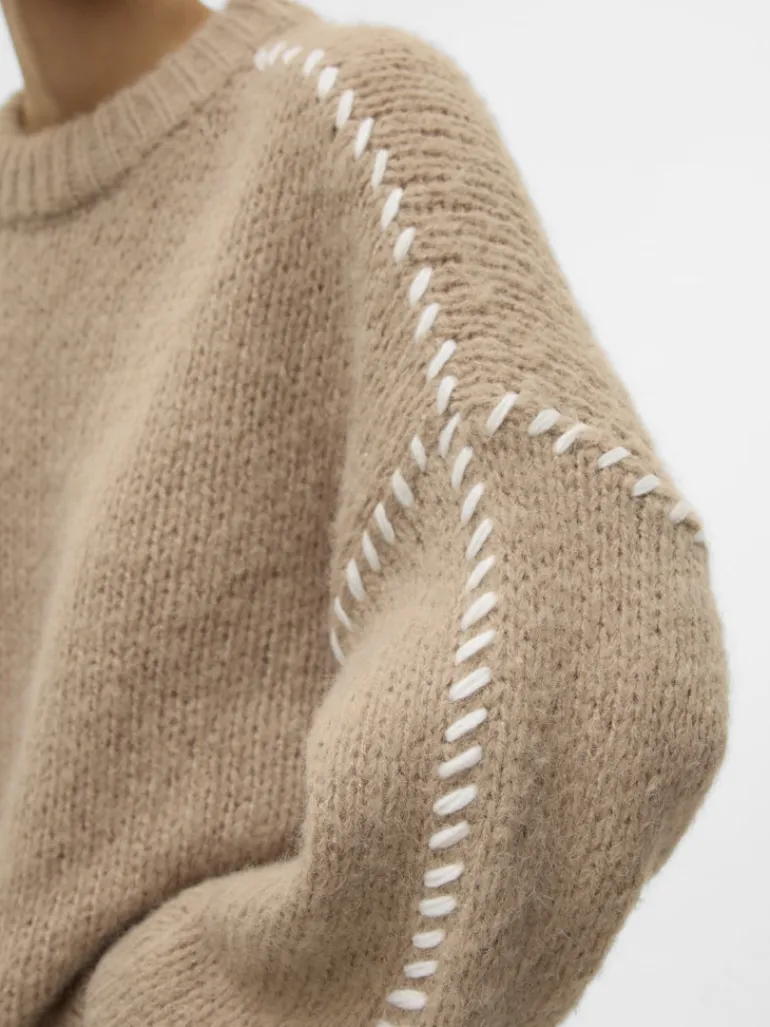 VMFENG LS O-NECK PULLOVER GA BOO silver mink