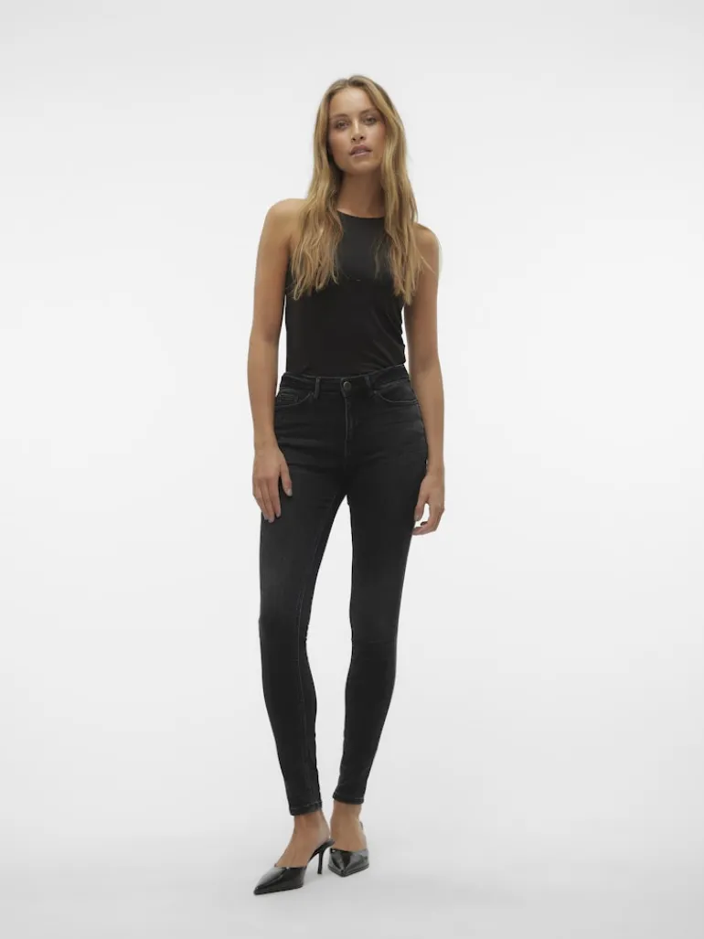 VMFLASH MR SKINNY JEANS LI111 GA NOOS black denim