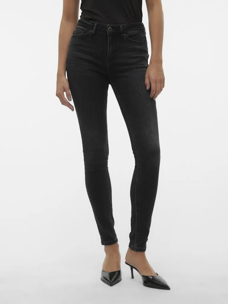 VMFLASH MR SKINNY JEANS LI111 GA NOOS black denim