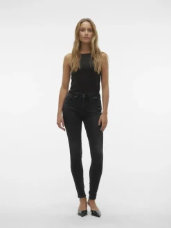 VMFLASH MR SKINNY JEANS LI111 GA NOOS black denim