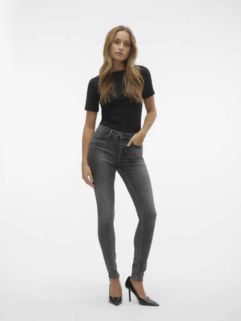 VMFLASH MR SKINNY JEANS LI213 GA NOOS medium grey denim