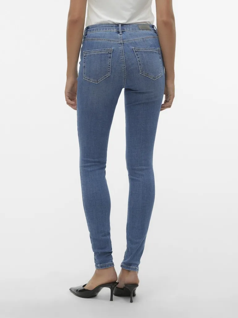 VMFLASH MR SKINNY JEANS LI347 GA NOOS medium blue denim