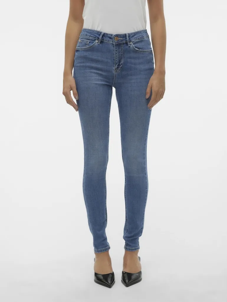 VMFLASH MR SKINNY JEANS LI347 GA NOOS medium blue denim