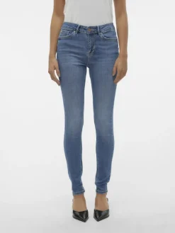VMFLASH MR SKINNY JEANS LI347 GA NOOS medium blue denim