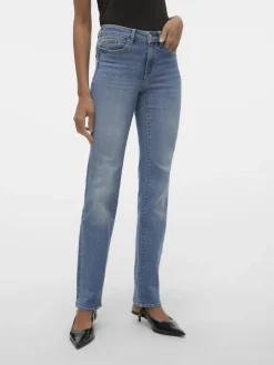 VMFLASH MR STRAIGHT JEANS LI347 GA NOOS medium blue denim