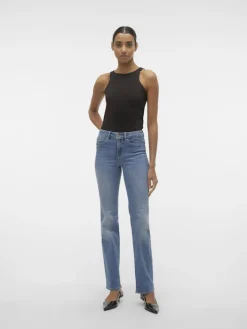 VMFLASH MR STRAIGHT JEANS LI347 GA NOOS medium blue denim