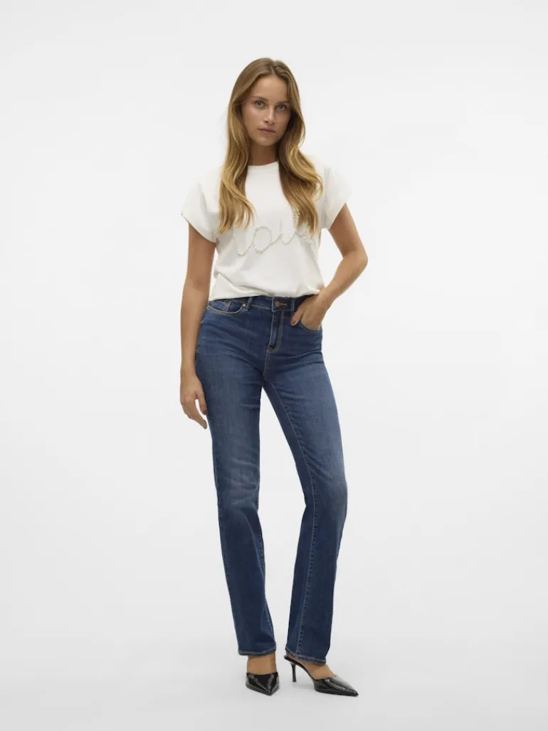 VMFLASH MR STRAIGHT JEANS LI3300 GA NOOS dark blue denim