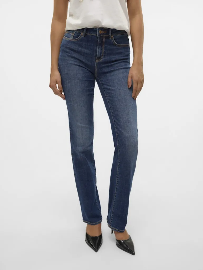 VMFLASH MR STRAIGHT JEANS LI3300 GA NOOS dark blue denim