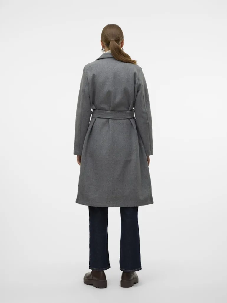 VMFORTUNEAYA LONG COAT GA NOOS medium grey melange