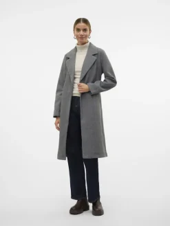 VMFORTUNEAYA LONG COAT GA NOOS medium grey melange