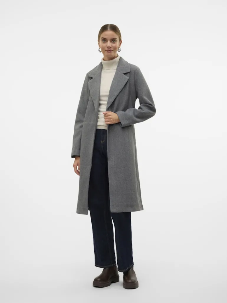 VMFORTUNEAYA LONG COAT GA NOOS medium grey melange