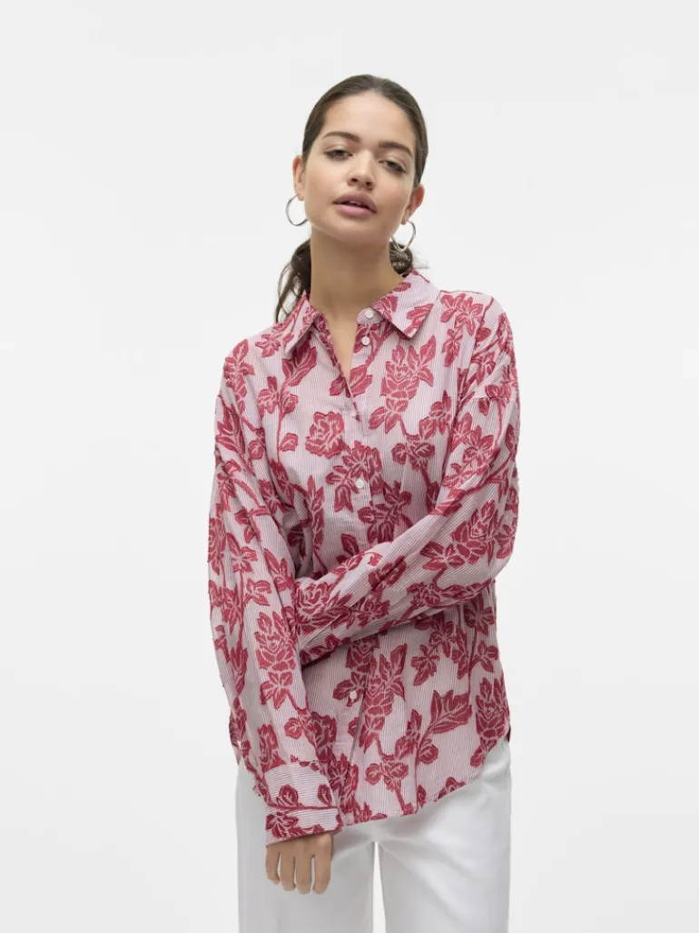 VMFRANKIE LS SHIRT WVN karanda red