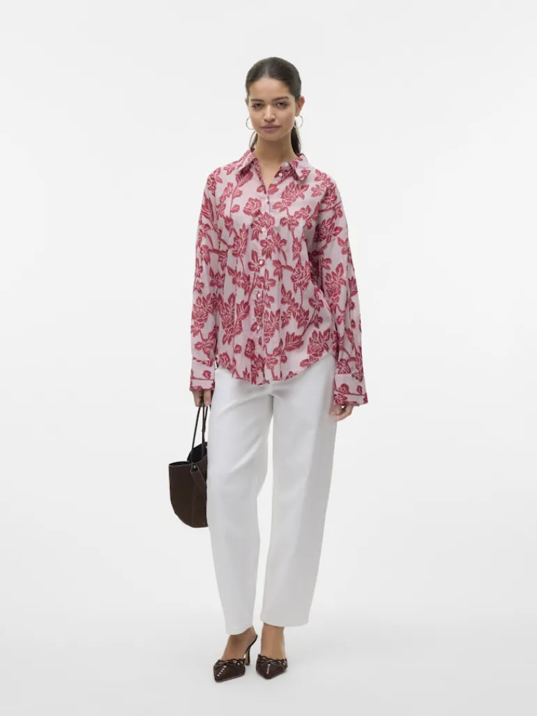 VMFRANKIE LS SHIRT WVN karanda red