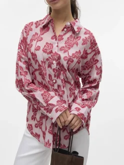 VMFRANKIE LS SHIRT WVN karanda red