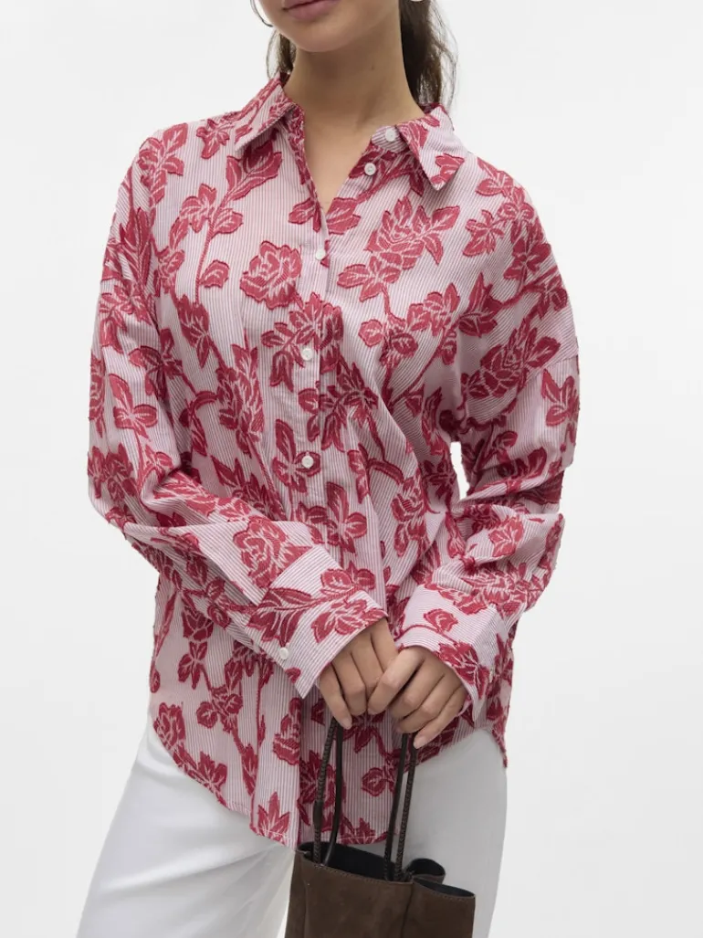 VMFRANKIE LS SHIRT WVN karanda red