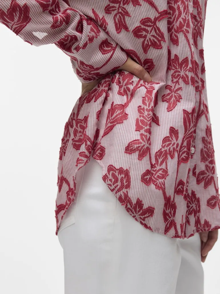 VMFRANKIE LS SHIRT WVN karanda red