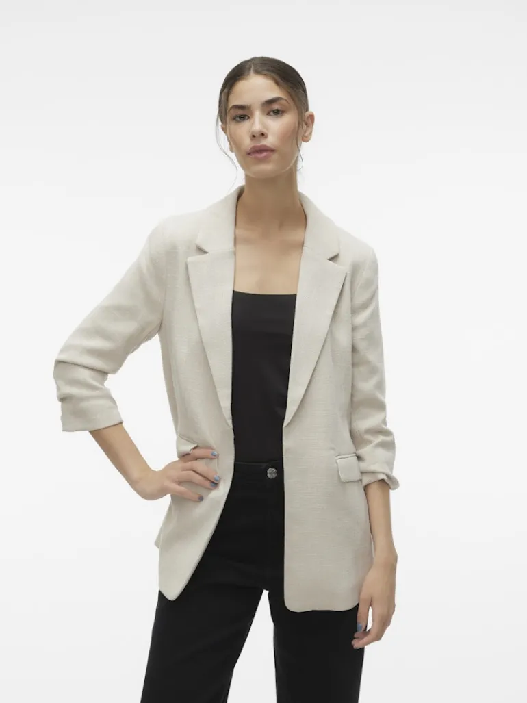 VMFRIDA 3/4 REGULAR BLAZER NOOS oatmeal