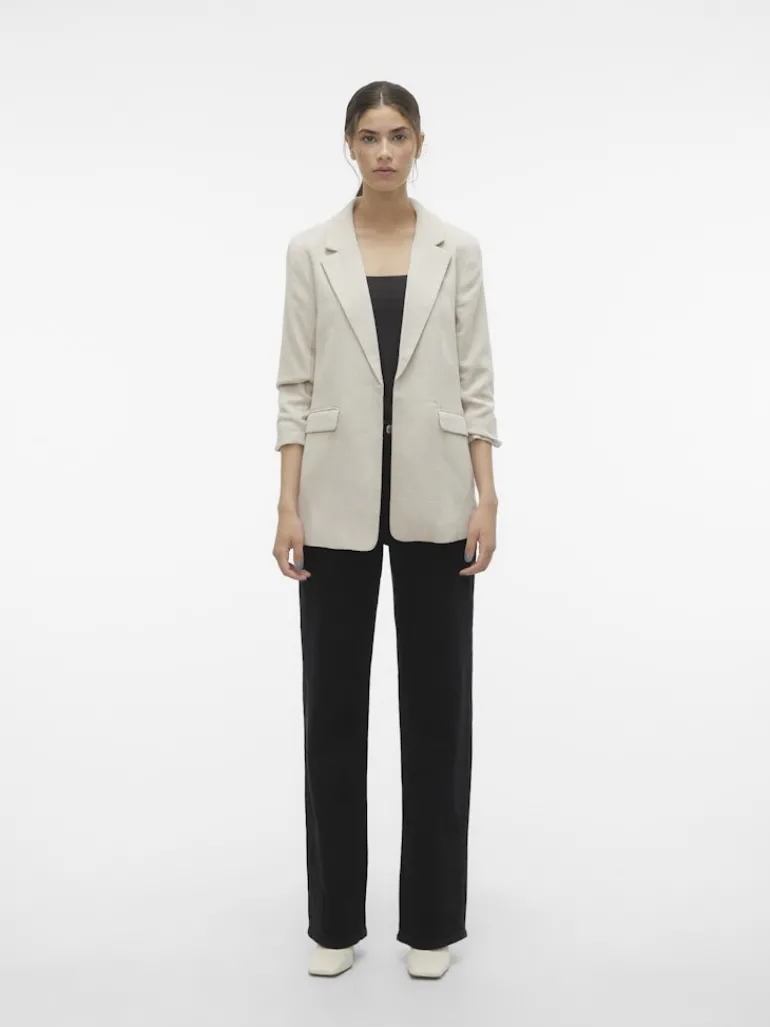 VMFRIDA 3/4 REGULAR BLAZER NOOS oatmeal