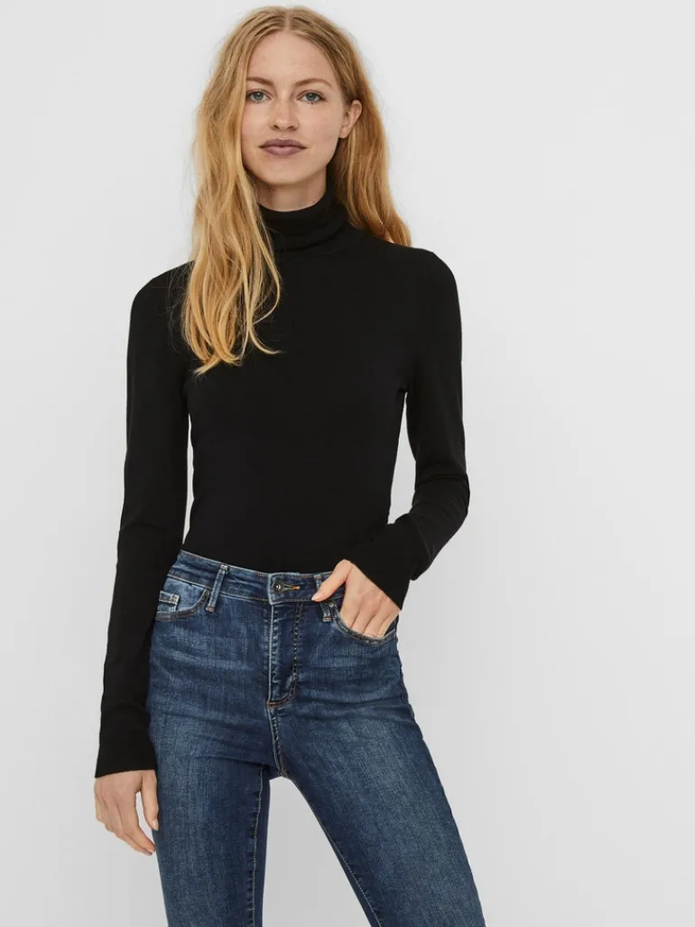 VMGLORY LS ROLLNECK BLOUSE GA NOOS black