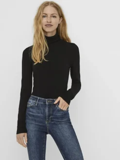 VMGLORY LS ROLLNECK BLOUSE GA NOOS black