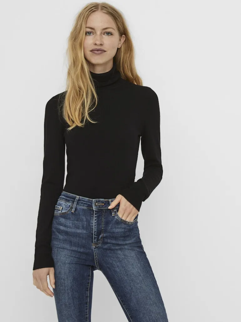 VMGLORY LS ROLLNECK BLOUSE GA NOOS black
