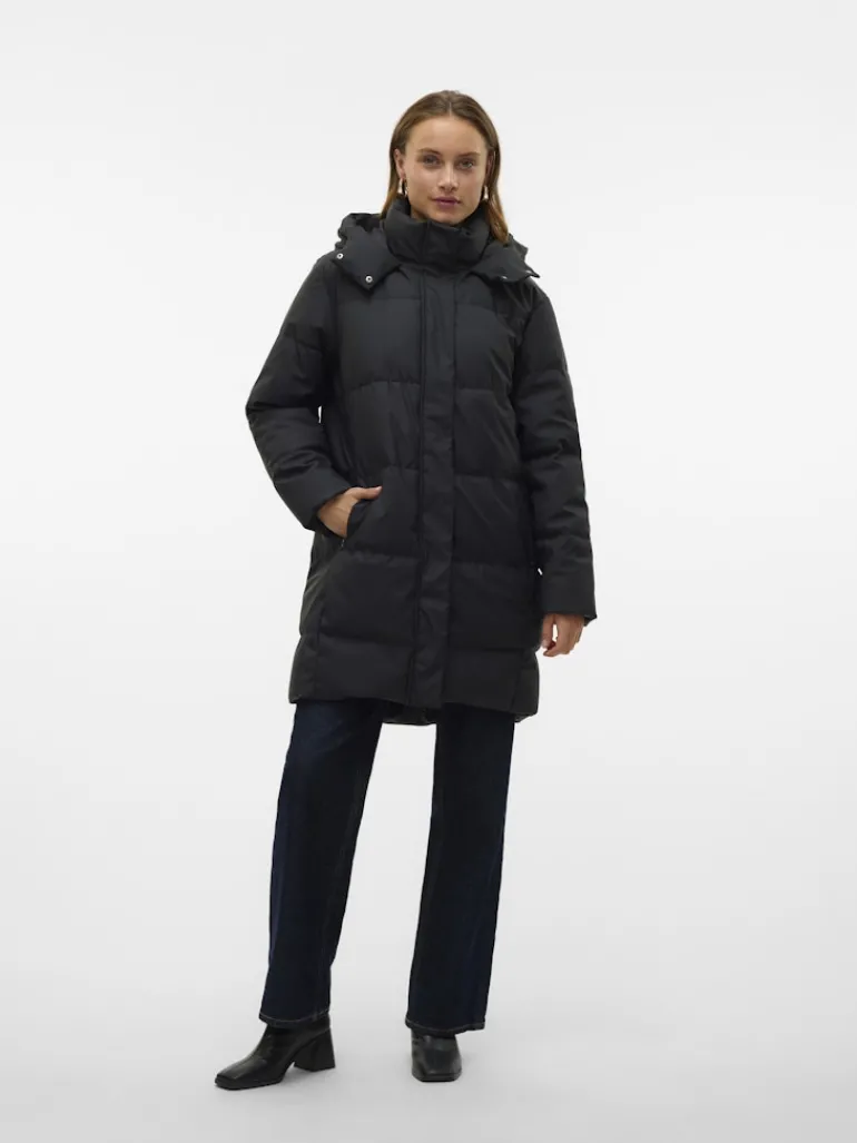 VMGRETAKYLIE COATED COAT NOOS black