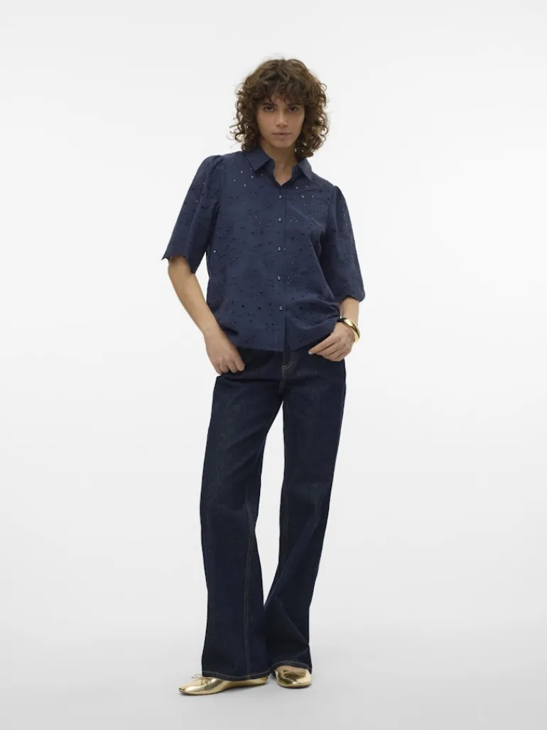 VMHAY 2/4 EMB SHIRT WVN SPE navy blazer
