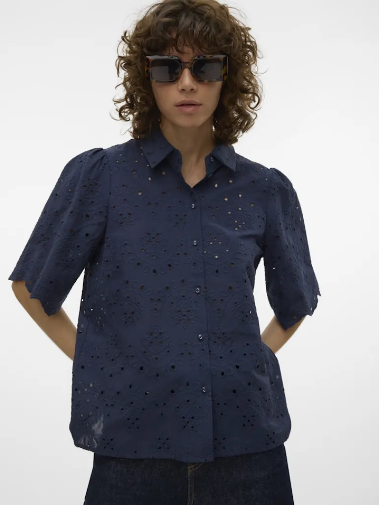 VMHAY 2/4 EMB SHIRT WVN SPE navy blazer