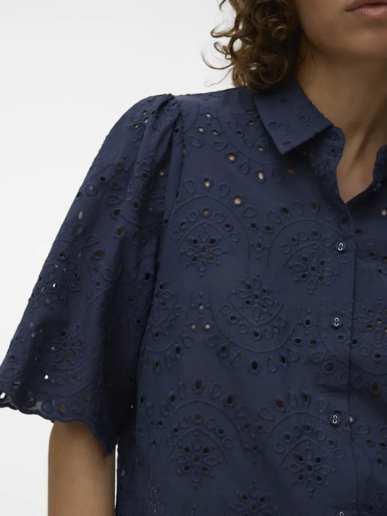 VMHAY 2/4 EMB SHIRT WVN SPE navy blazer