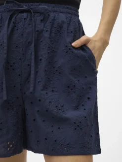 VMHAY HW EMB SHORTS WVN SPE navy blazer
