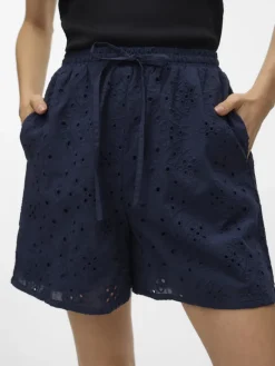 VMHAY HW EMB SHORTS WVN SPE navy blazer