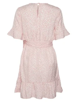 VMHENNA 2/4 O-NECK SHORT DRESS NOOS geranium pink
