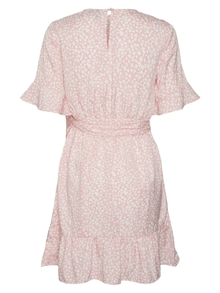 VMHENNA 2/4 O-NECK SHORT DRESS NOOS geranium pink