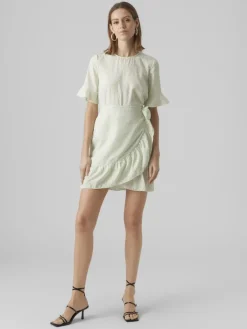 VMHENNA 2/4 O-NECK SHORT DRESS NOOS pastel green