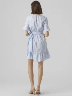 VMHENNA 2/4 O-NECK SHORT DRESS NOOS blue bell