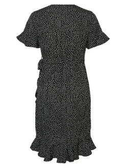 VMHENNA 2/4 WRAP FRILL DRESS NOOS black