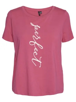 VMIGINA S/S O-NECK T-SHIRT JRS BTQ raspberry sorbet