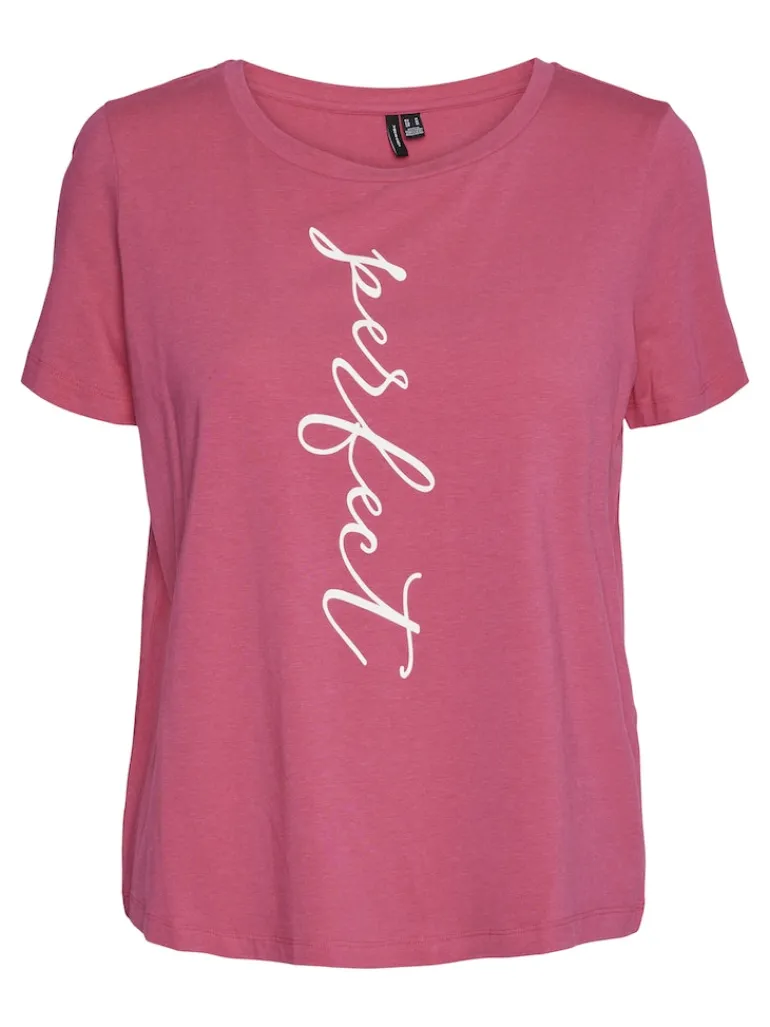 VMIGINA S/S O-NECK T-SHIRT JRS BTQ raspberry sorbet