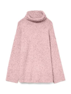 VMINGRID LS ROLL NECK PULLOVER NOOS pink dogwood