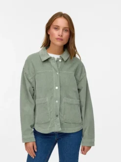 VMJAMIE LS CORDUROY SHACKET MIX NOOS lily pad
