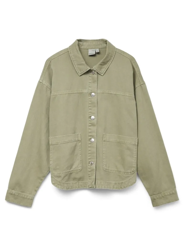 VMJAMIE LS DENIM SHACKET MIX GA NOOS laurel wreath