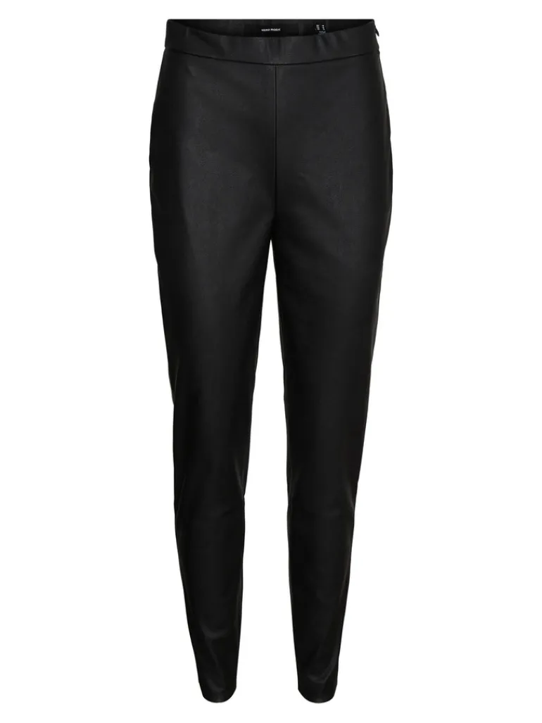 VMJANNI HW PU LEGGING NOOS black