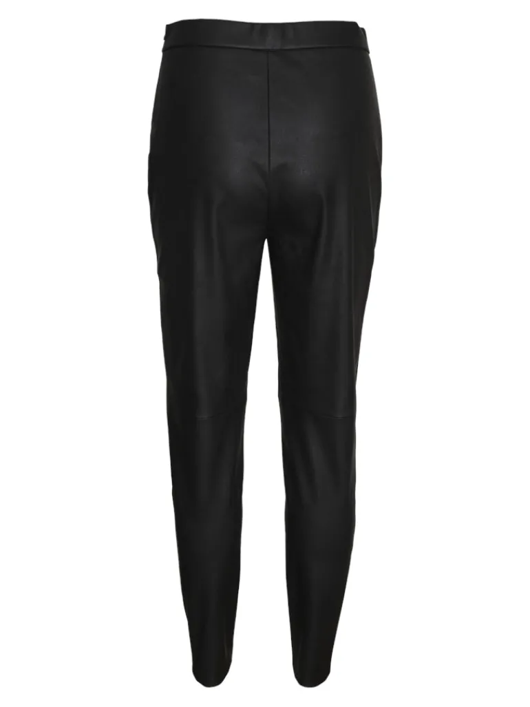 VMJANNI HW PU LEGGING NOOS black