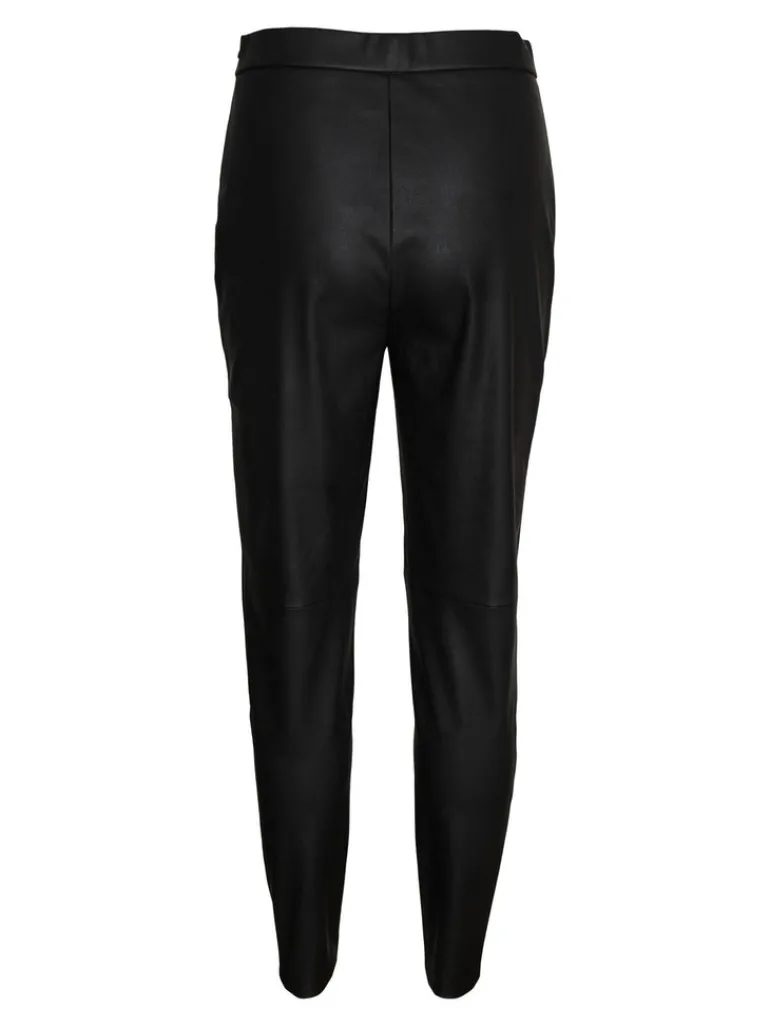 VMJANNI HW PU LEGGING NOOS black
