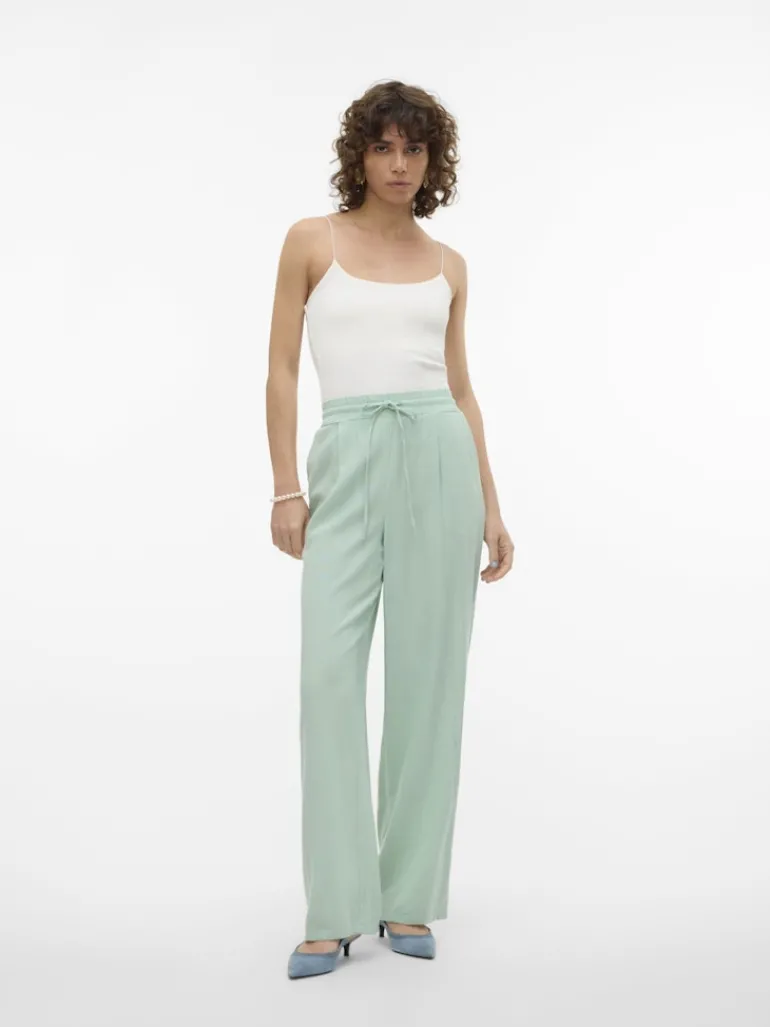 VMJESMILO HW WIDE PANTS WVN NOOS silt green
