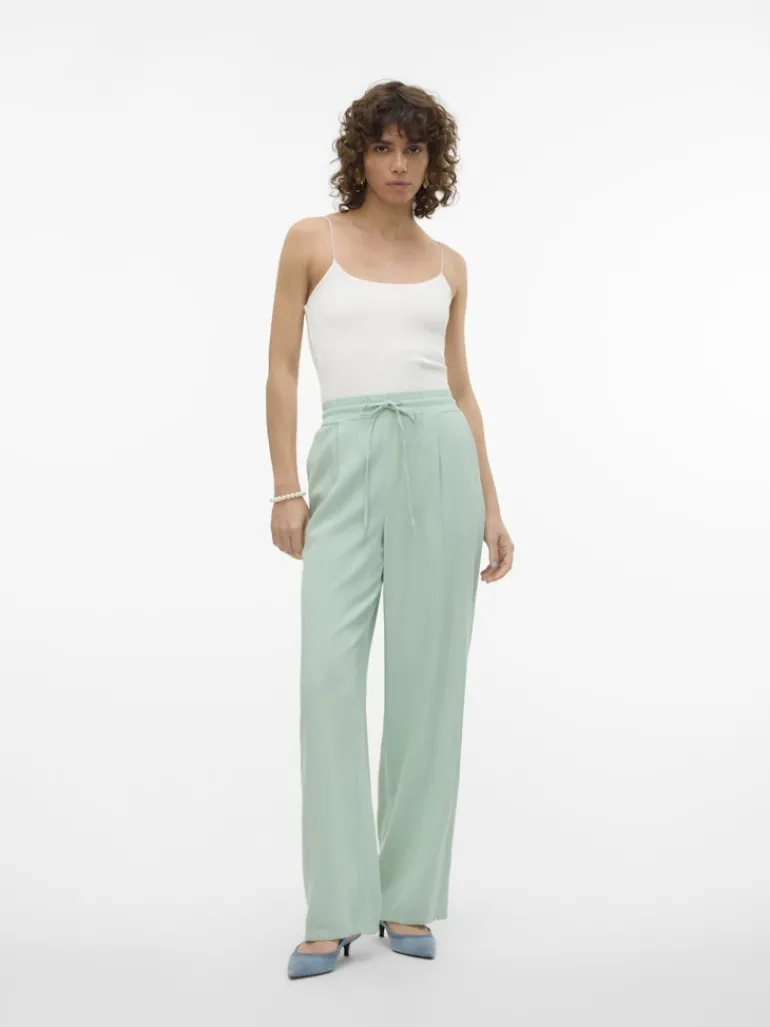 VMJESMILO HW WIDE PANTS WVN NOOS silt green