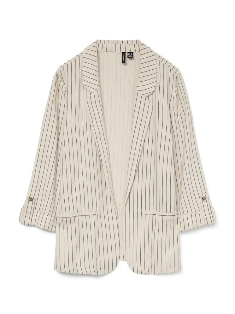 VMJESMILO 3/4 LOOSE BLAZER WVN NOOS silver lining2