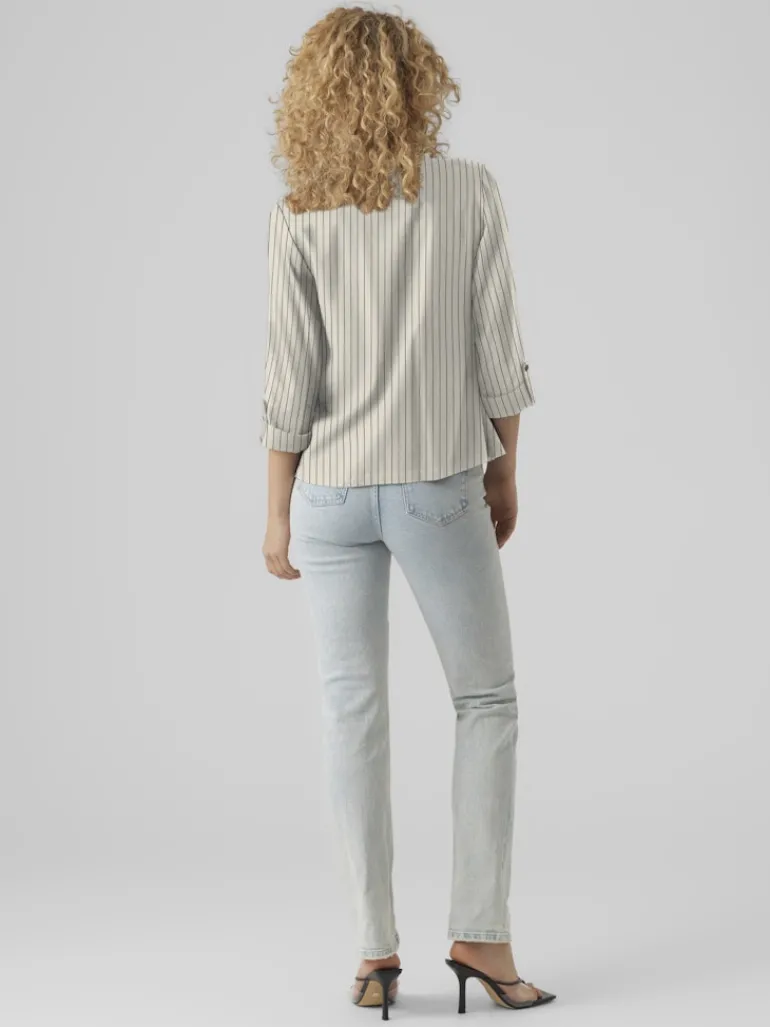 VMJESMILO 3/4 LOOSE BLAZER WVN NOOS silver lining2