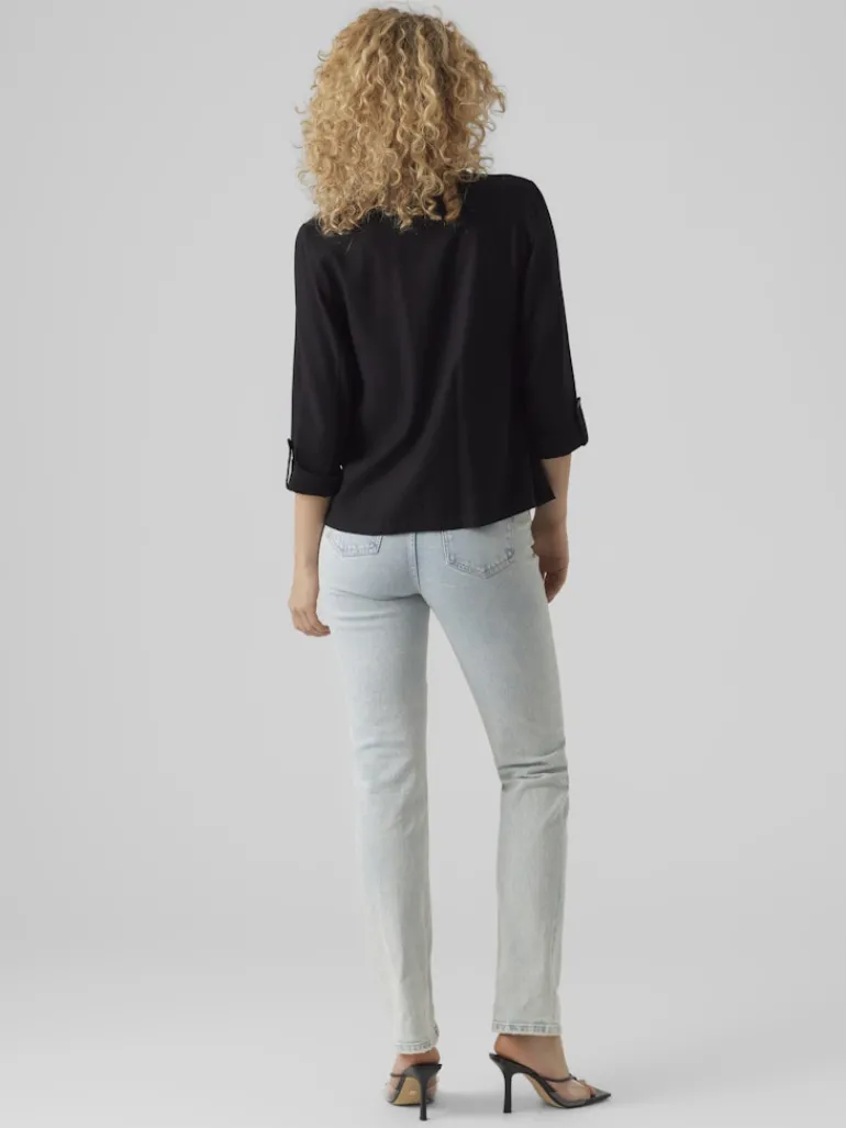 VMJESMILO 3/4 LOOSE BLAZER WVN NOOS black